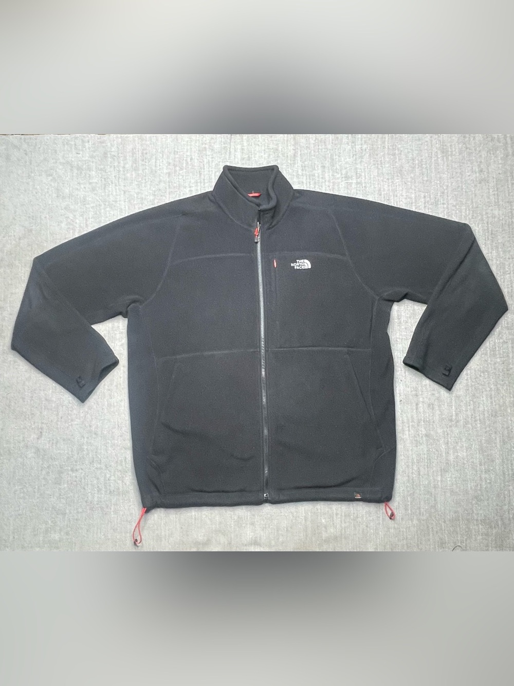 The North Face Jacket Mens XL Black Polartec Full Zip Fleece Stretch TNF Coat